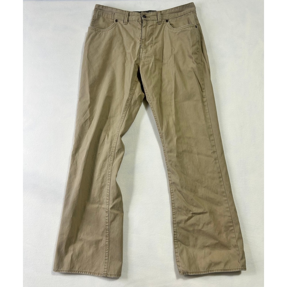 Arizona Jean Co Khaki Pants Mens 36x32 Tan 100% Cotton‎ Canvas Straight Leg